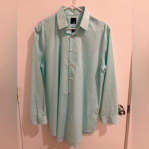 JF j. ferrar teal dress shirt